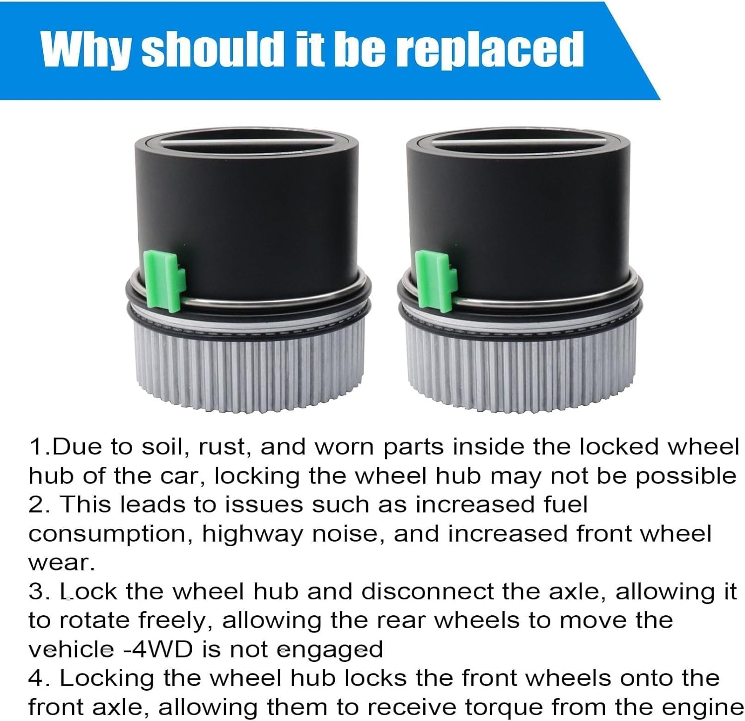 FZJDSD Pair Front Manual Locking Hub for Ford F250 F350