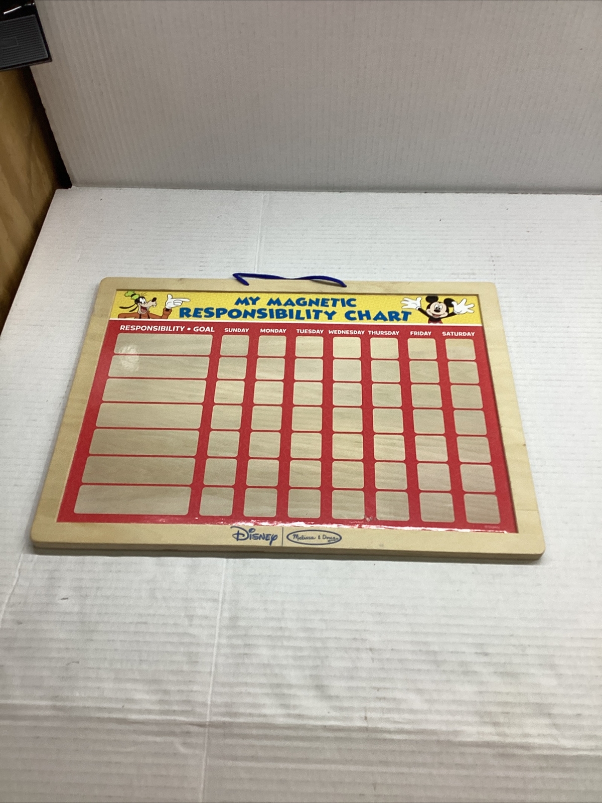Melissa & Doug Disney My Magnetic Responsibility Chart (Pre-owned) BOARD ONLY