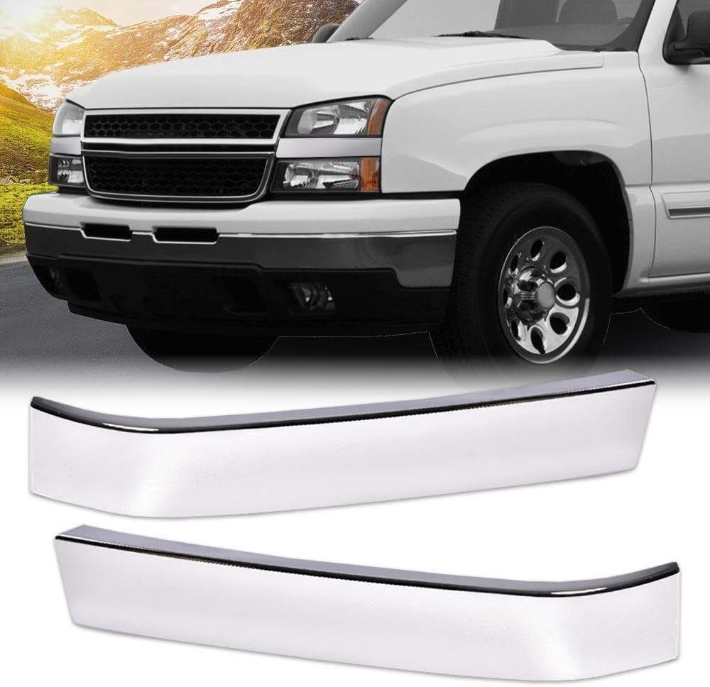 03-07 Chevy Silverado 1500 2500 3500 Grille Trim Set Left Right Pair Sliver