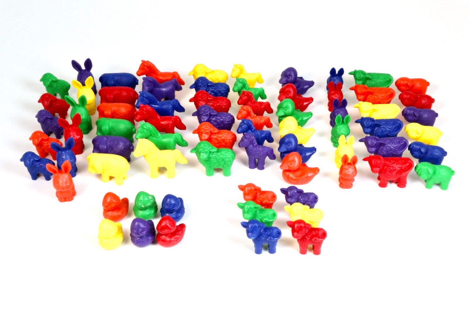 Learning Resources Friendly Farm Animal Counters- Count & Sort. 71 Pieces & Tub