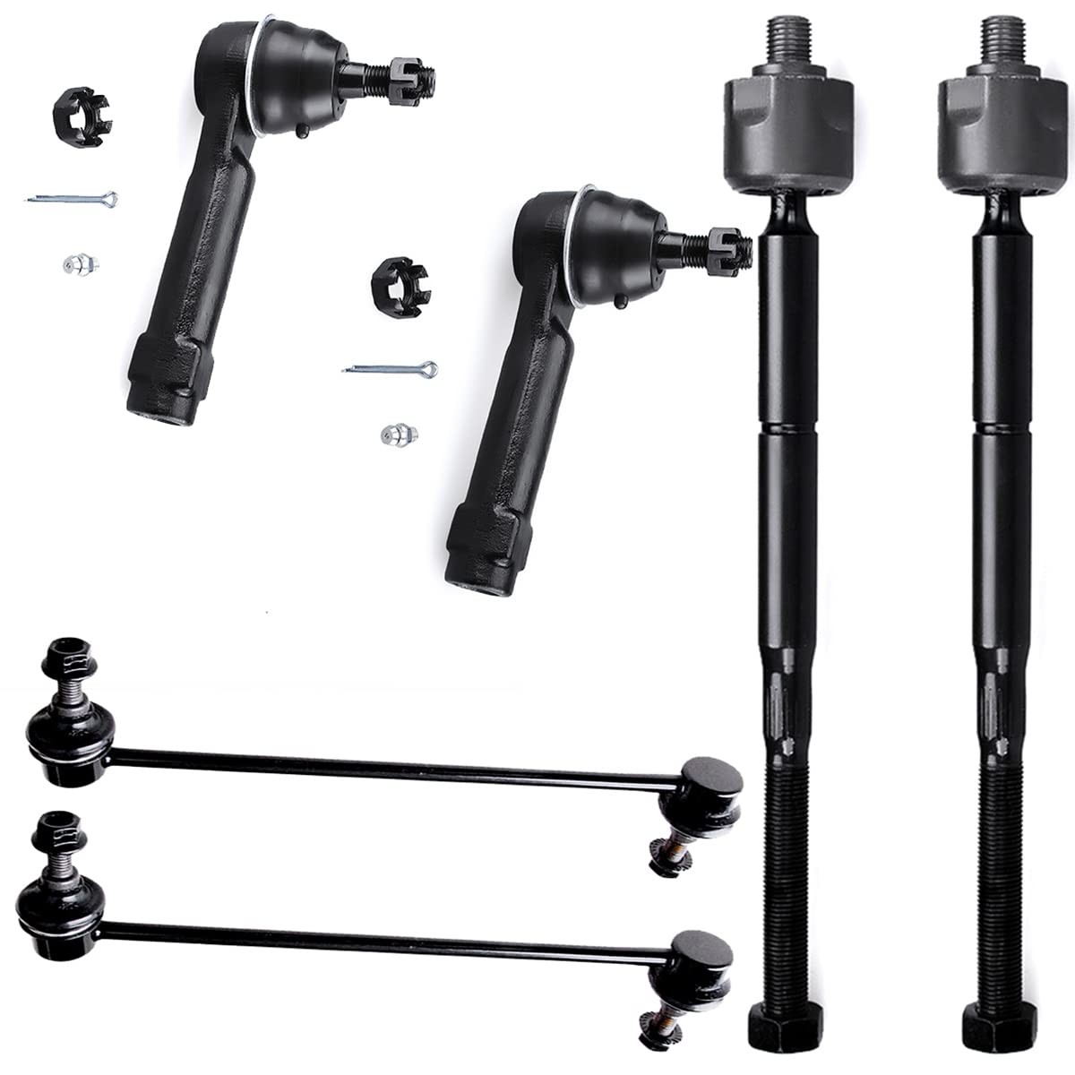 Front Sway Bar Link + Inner and Outer Tie Rods FITS for Dodge Caliber 2007-2012,