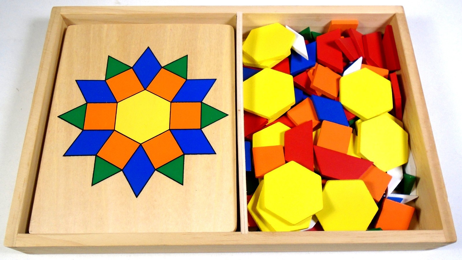 Melissa & Doug Pattern Blocks and Boards – 5 Double-Sided Boards + 118 Shapes