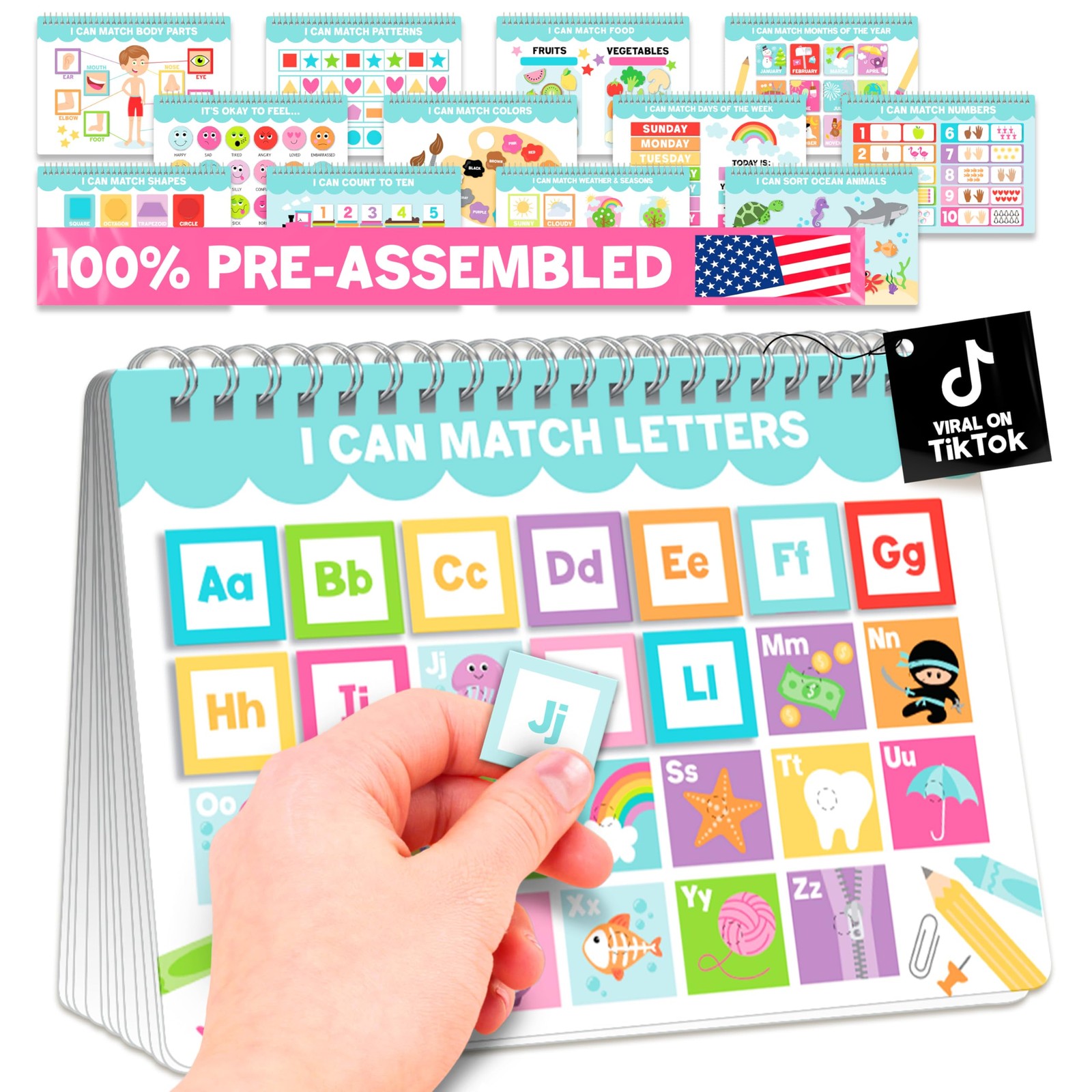 Hadley Designs My First Busy Book Toddlers 3-5, Montessori Preschool Learning…
