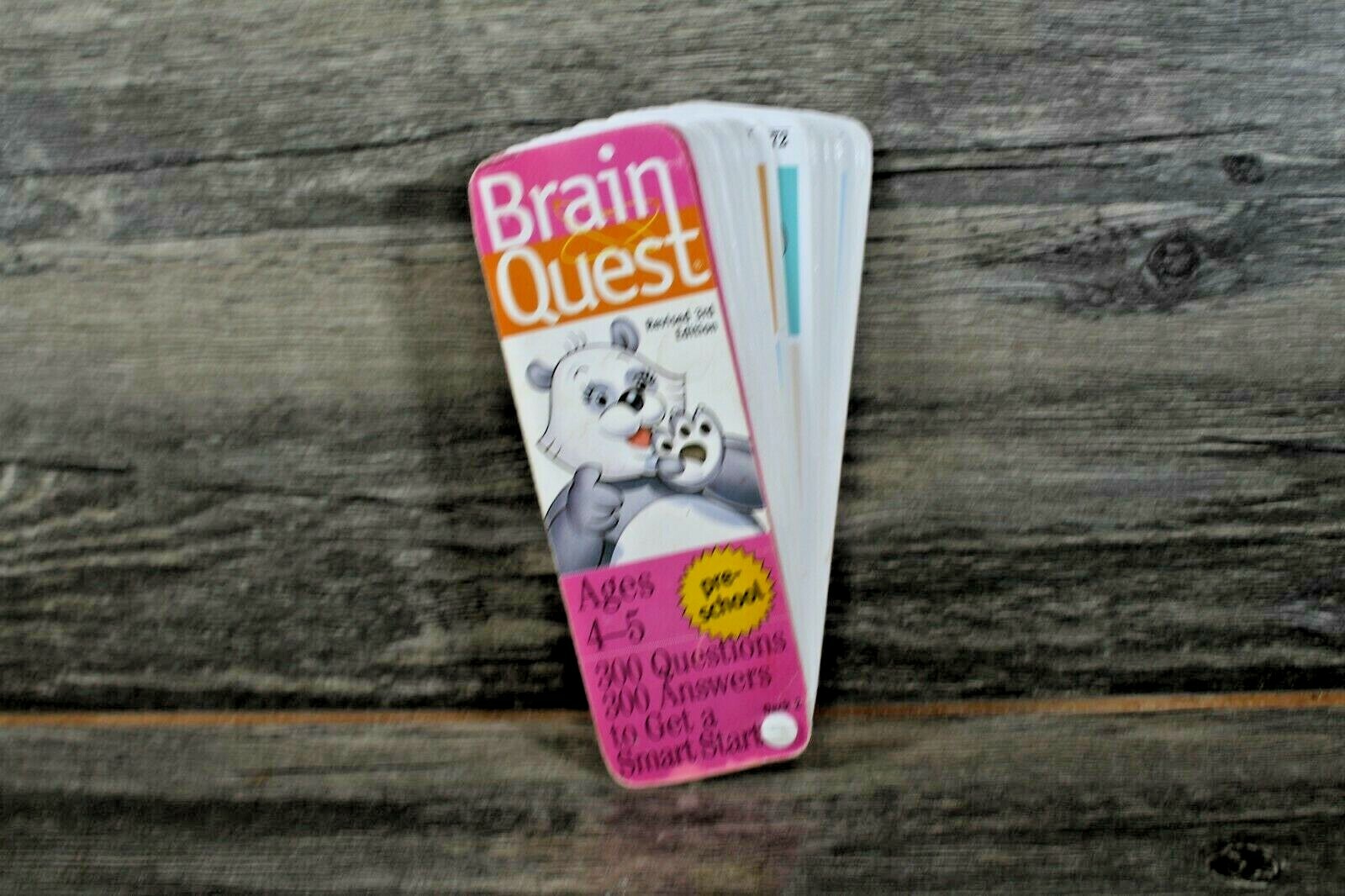Brain Quest PRESCHOOL Age 4-5 DECK TWO 300 Questions & Answers to Get a Smart