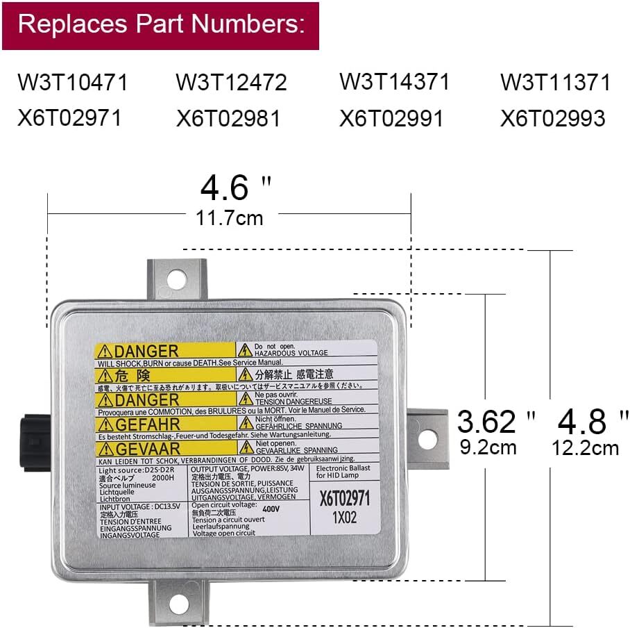 HID Headlight Ballast Compatible with Acura TL Acura TSX Honda S2000 Mazda 3