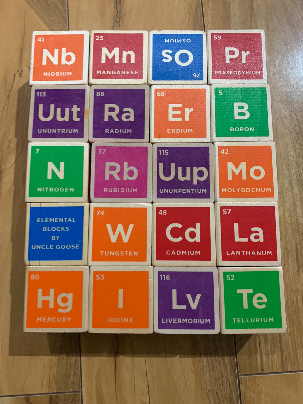 Uncle Goose Periodic Table of Elements 20 Wood Blocks
