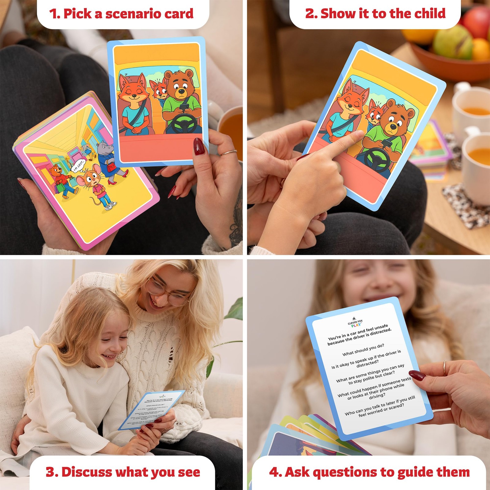 Clever Fox Play Who What Why Conversation Cards For Thinking Awareness Cards