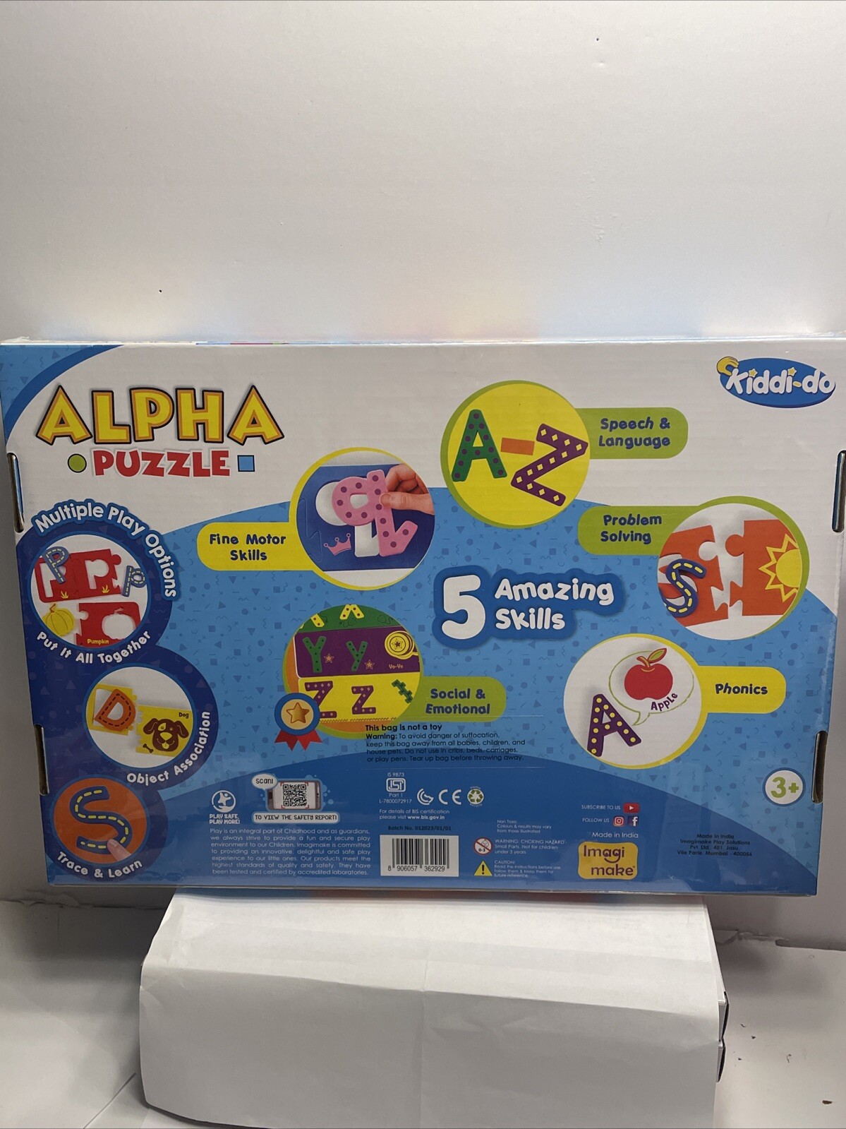 ALPHA PUZZLE 156 PCS AGES 3+ Skill Building Activity Set Problem Solving NEW