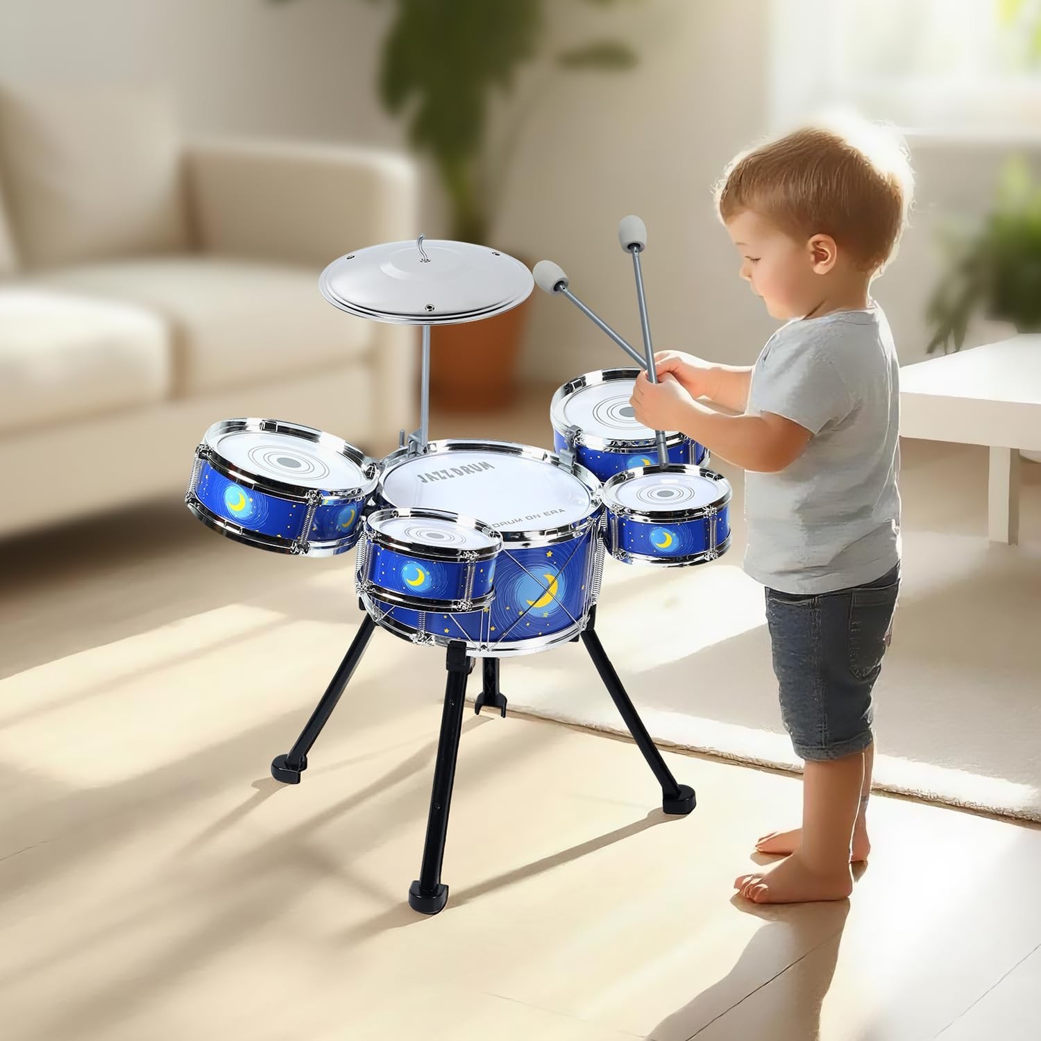 Drum Set for Toddlers 1-3 – Upgraded Kids Musical Toy for 3-5 Years Old Boys…