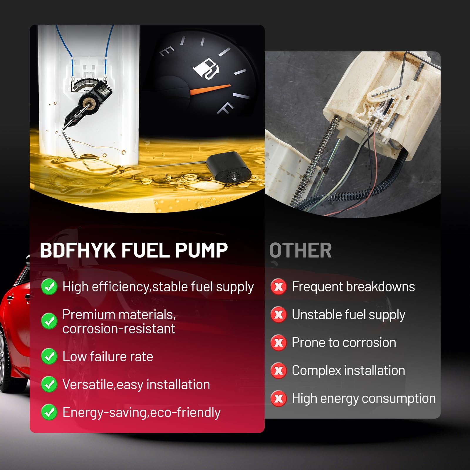 BDFHYK Fuel Pump Module Assembly E2344M Compatible with Ford F-250 Super Duty &
