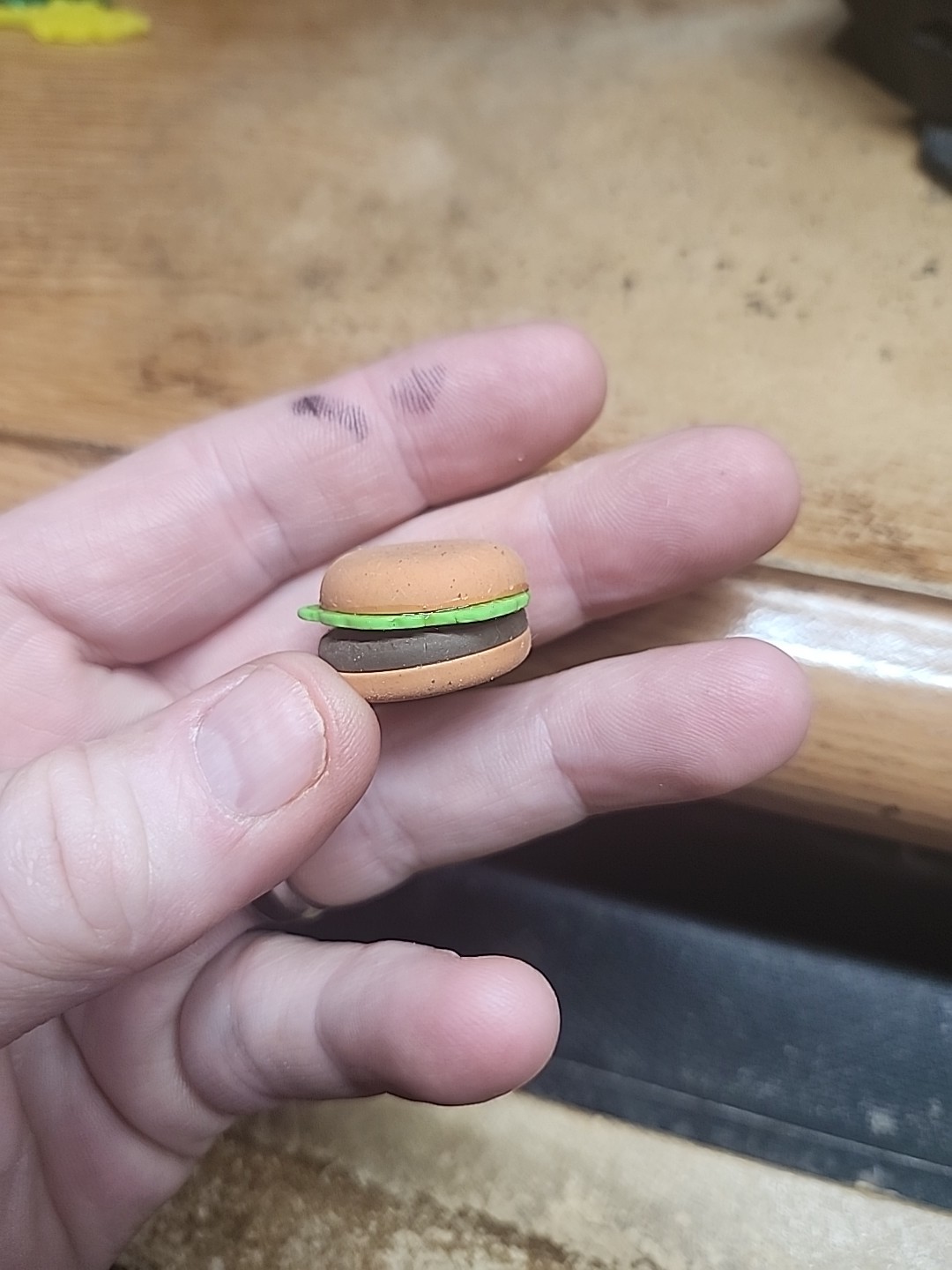 Hamburger Pencil Eraser FAST FOOD 1″ EUC