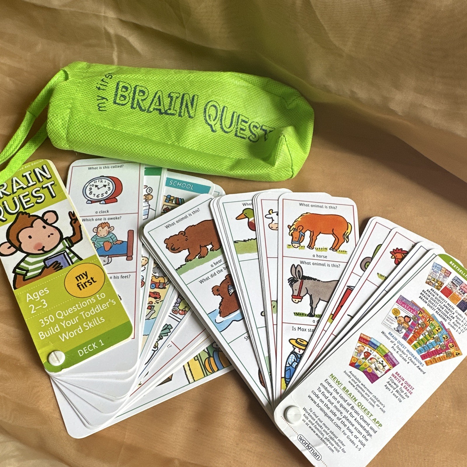 Brain Quest My First Brain Quest Ages 2-3 Word Skills Flash Cards Decks 1-2 Case