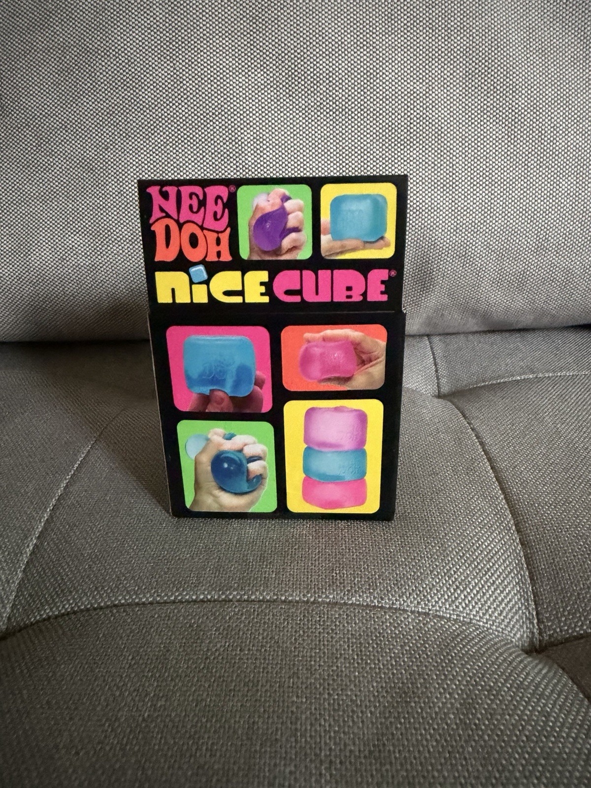 Schylling NeeDoh Nice Cube Super Solid Squish Squeeze Toy, Pink, New and Sealed