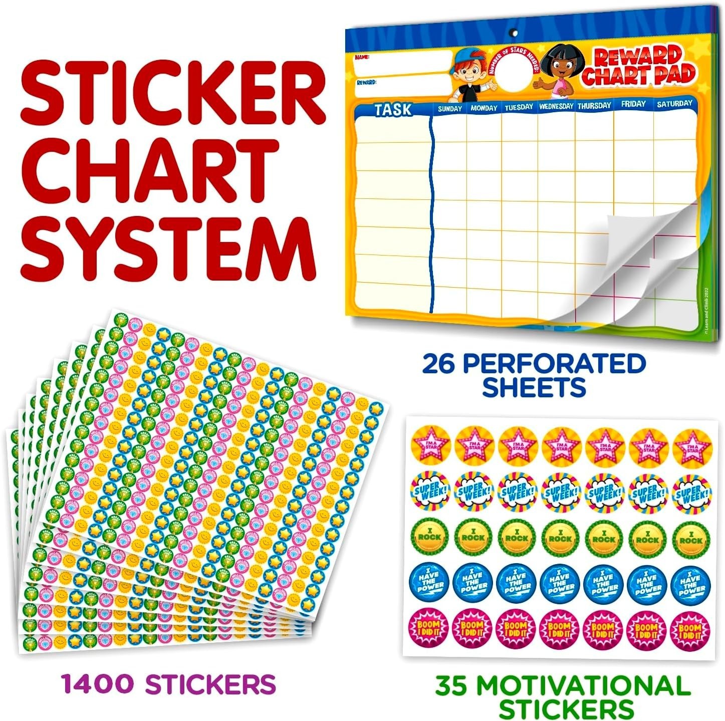 Reward Chart for Kids,Magnetic Behavior Chore Chart for Kids at Home,26 Black…