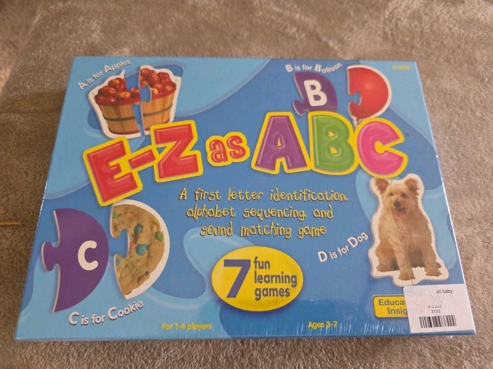 E-Z As ABC 7 Fun Learning Games Ages 3 To 7 New