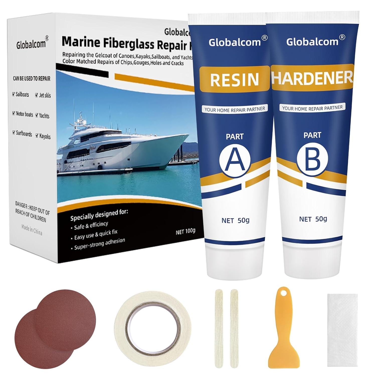 Fiberglass Boat Repair Kit Gel Coat Repair Kit Marine Fiberglass Restoration Kit