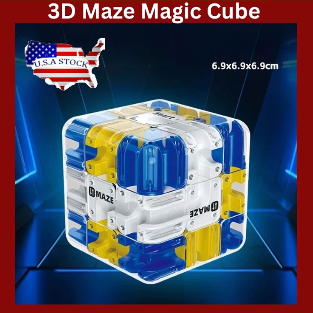 3D Maze Cube – 2-in-1 Twist & Roll Brain Teaser Toy for Kids & Adults