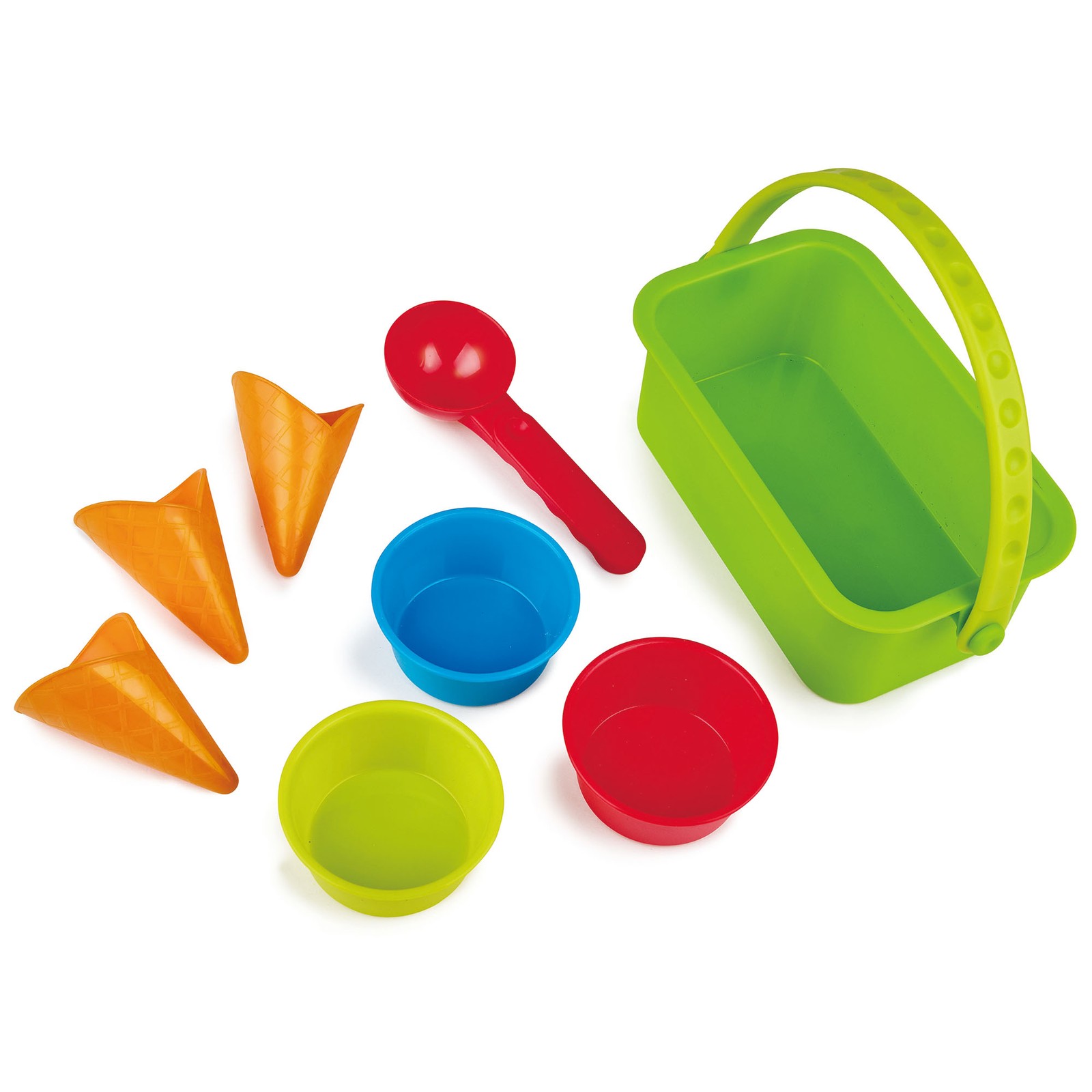 Hape: Ice Cream Shop – 8pc Playset, Colorful Sand Molds, Beach Toy, Ages 18mo+