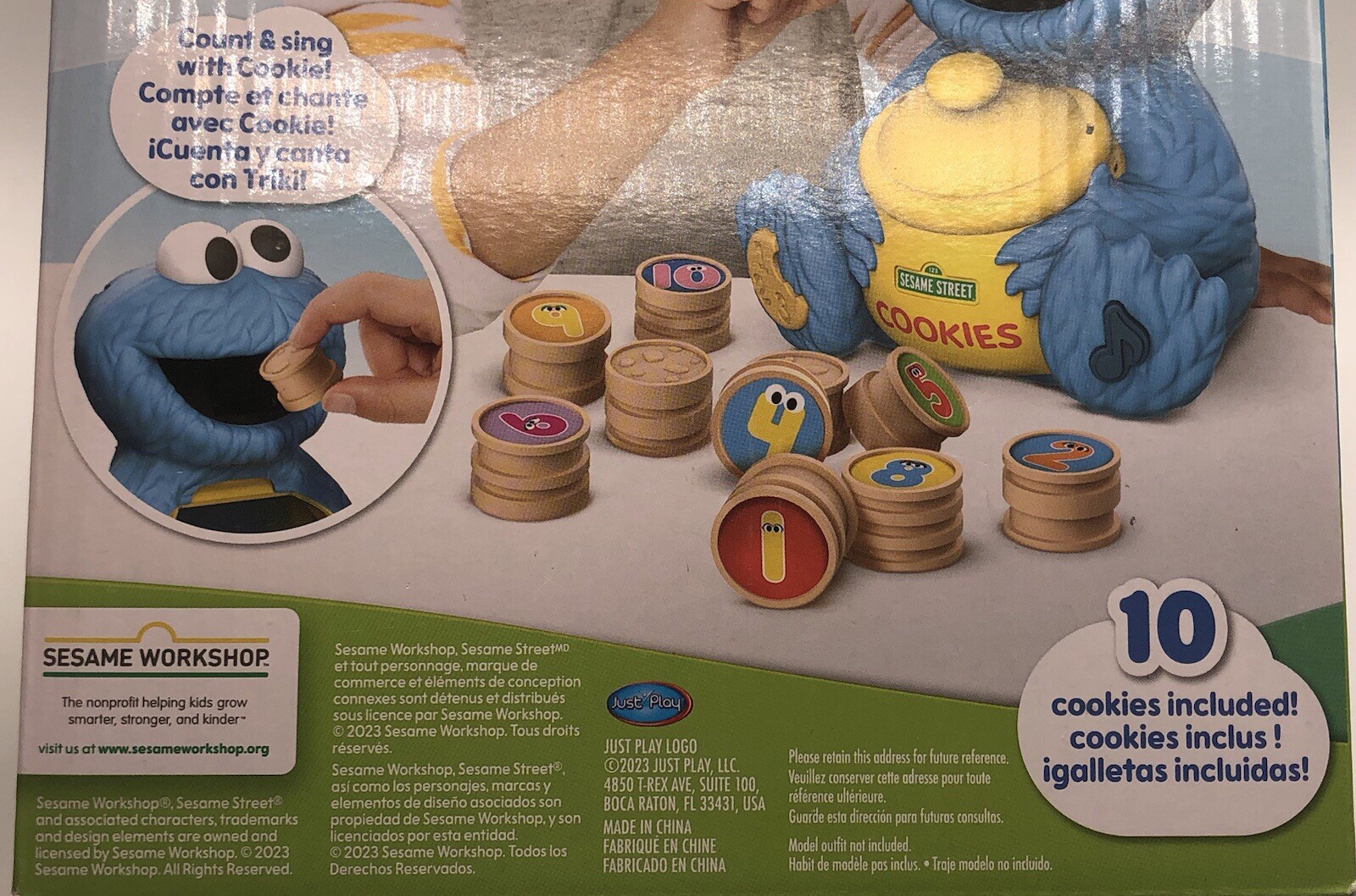 Sesame Street Cookie Monster’s Counting Jar Activity Toy +2 Yrs 12 pieces ￼3AAA