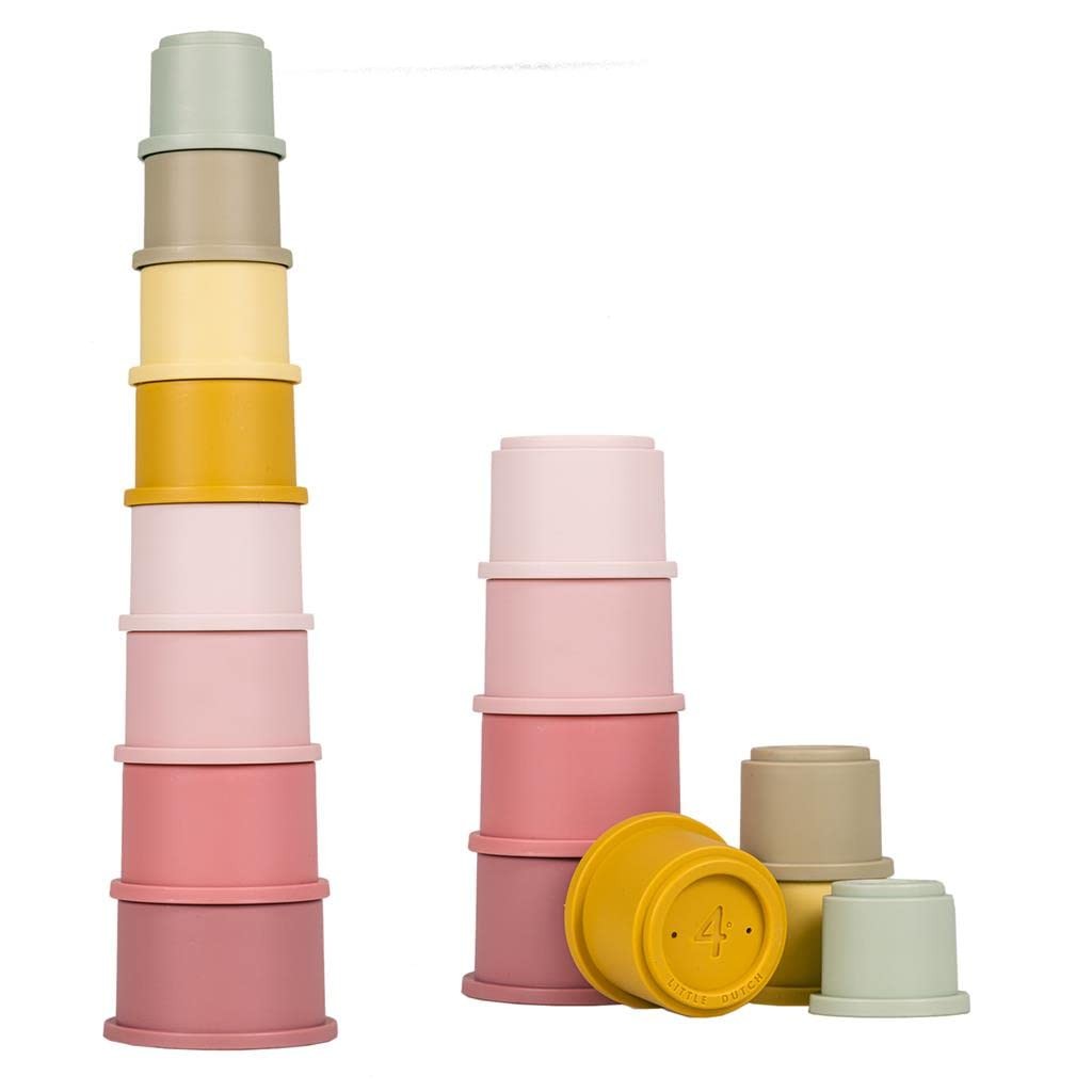 Little Dutch 2008003 Stacking Cups, Pink