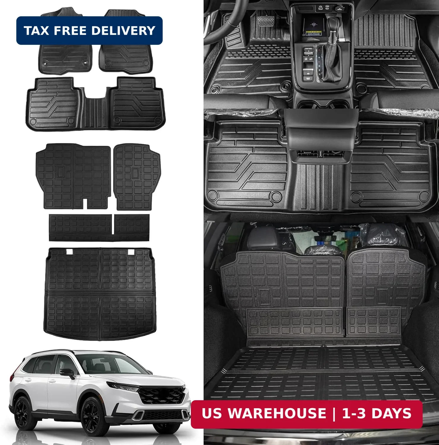 Rongtaod Floor Mats Compatible with 2023 2024 2025 2026 Honda CRV (Include Hybri