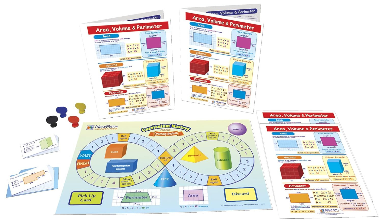 23-6946 Area, Volume and Perimeter Learning Center Game (Grades 3-5)