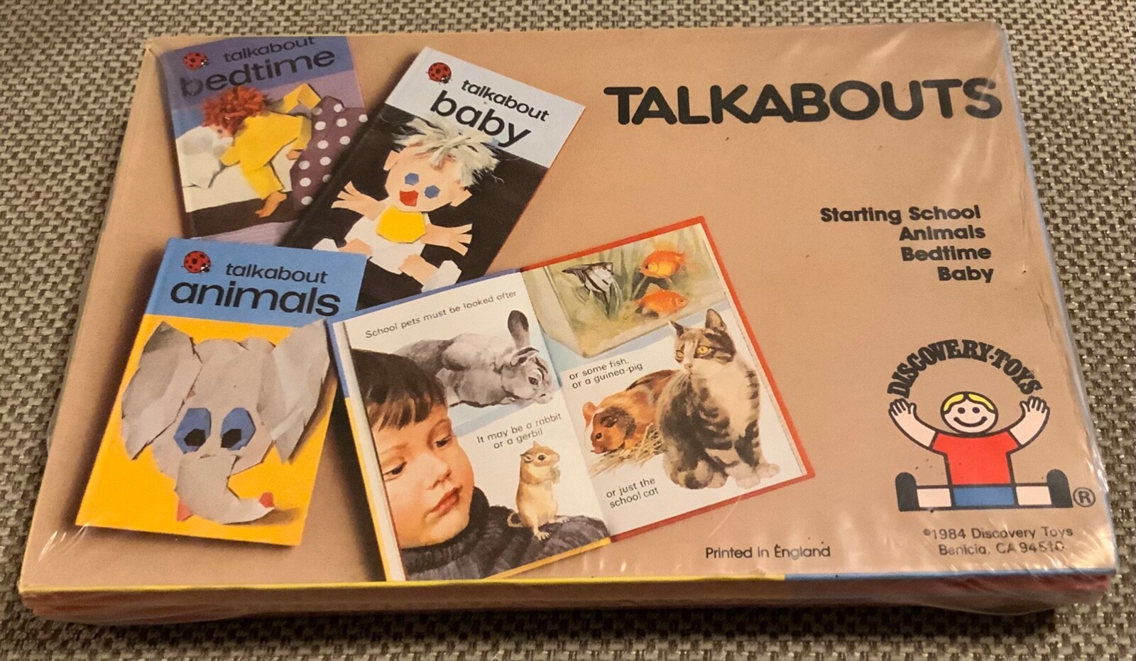 Animal Bedtime Baby Story Books 1980’s Discovery Toys Talkabouts 1984 Brand New