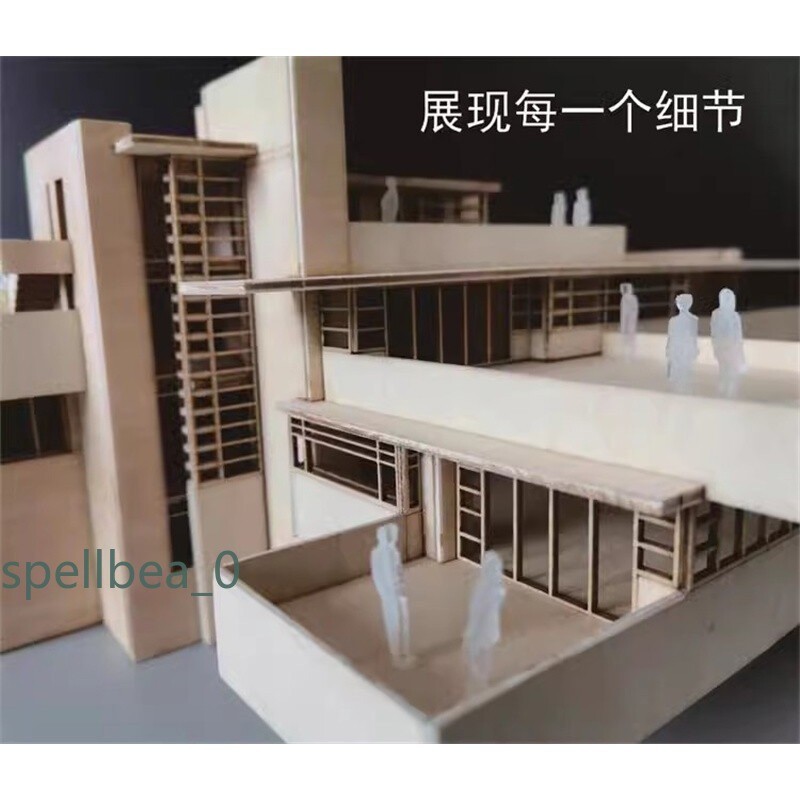 1:75 1:100 Villa 3D Wooden DIY Building Model Kits Assembly Kits Set Toys Gift