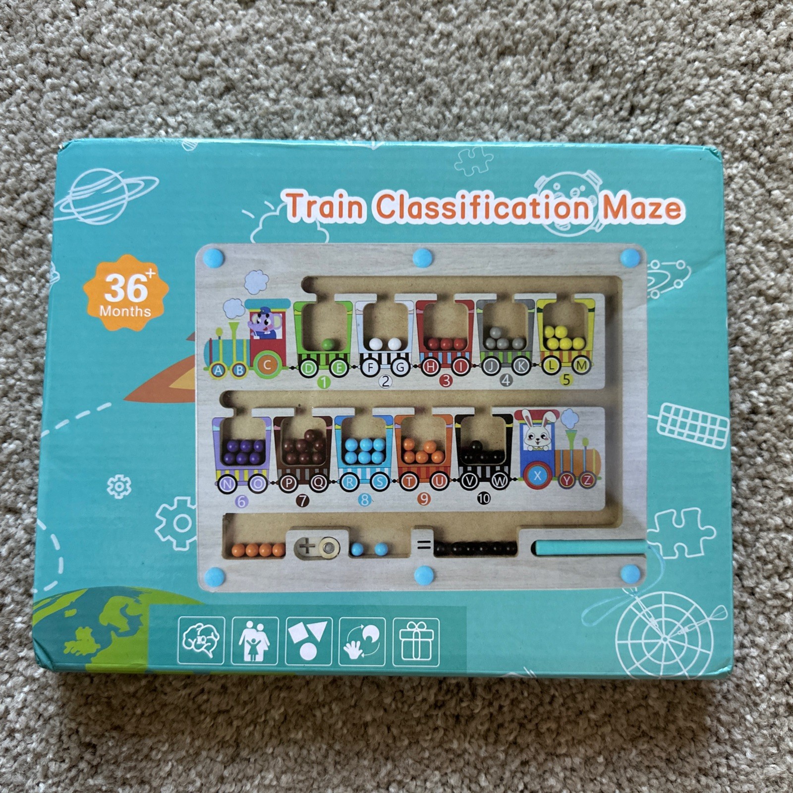 Magnetic Train (alphabet, Colors & Numbers) Preschool/ Homeschooling