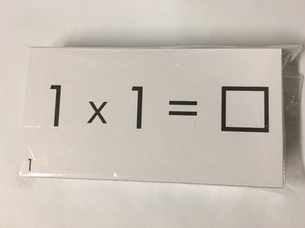 Multiplication Flash Cards 1-12 With Answers Complete 144 Cards Set
