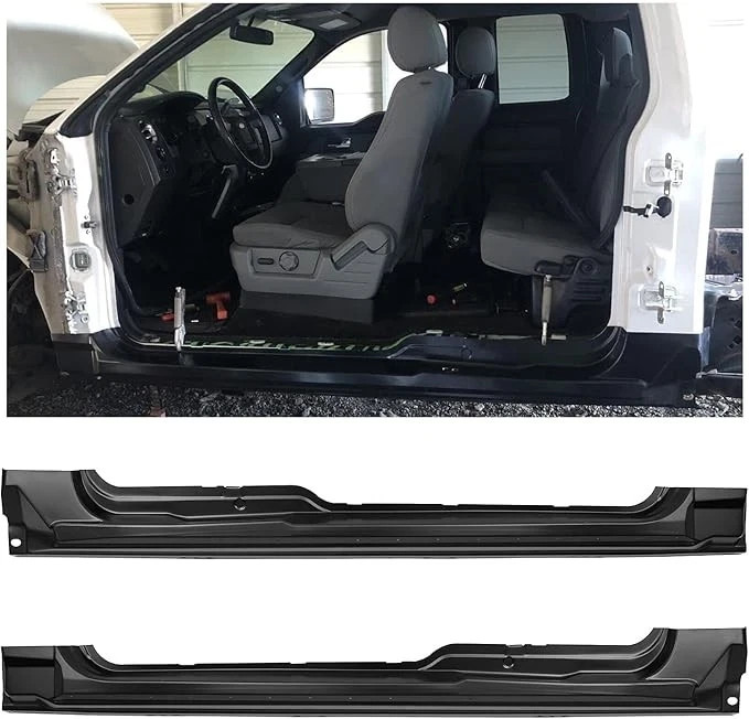 09-14 Ford F150 Super Cab Rocker Panel Extended Cab 85.5″ Guard Plates Pair