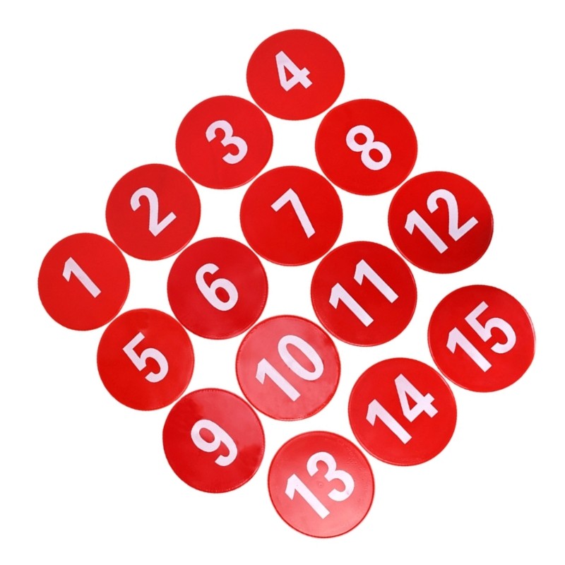 Numbered Spots Marker Flat Floor Spots Marker for Field & Courts Marking Fitness