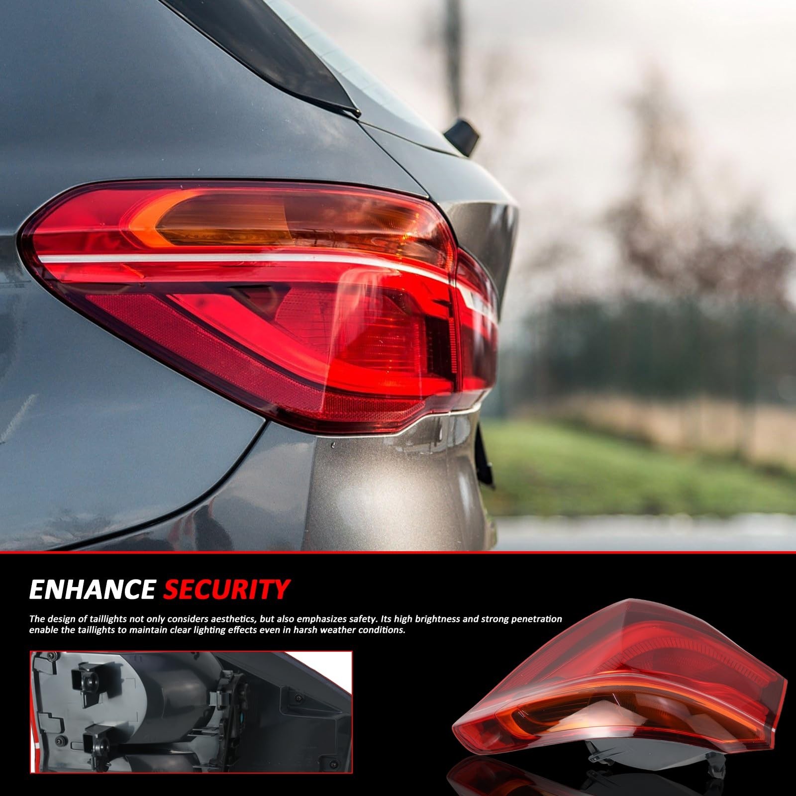 Tail Light Rear Lamp for Side Panel Compatible with BMW X1 F48 2016-2019 Repl…