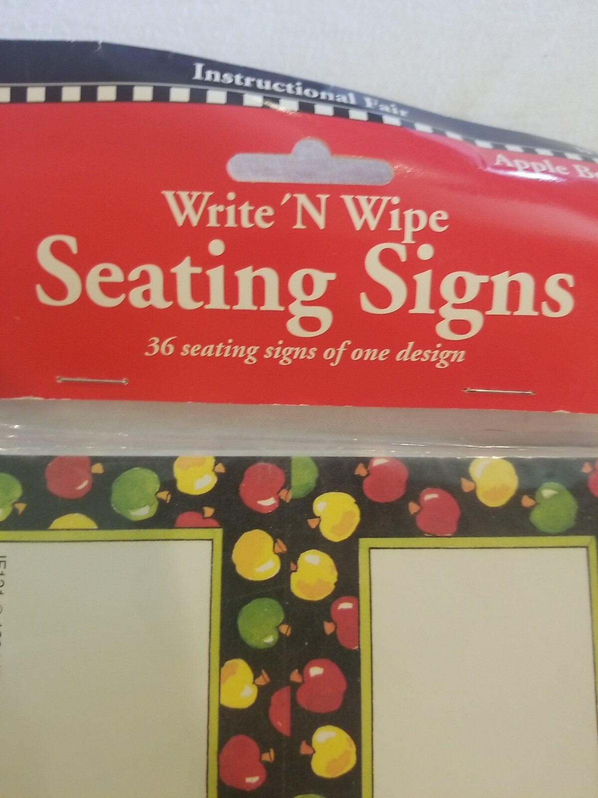 1994 VINTAGE Wipe N Write SEATING SIGNS 36 COUNT OF ONE DESIGN NIP NOS