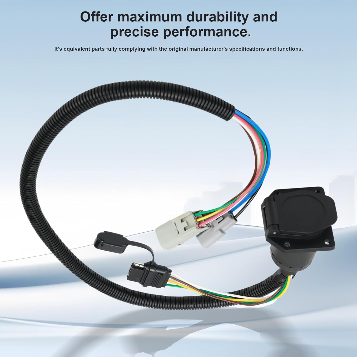 Multi-Tow 7 Way Blade and 4 Way Flat Trailer Wiring Harness Adapter for