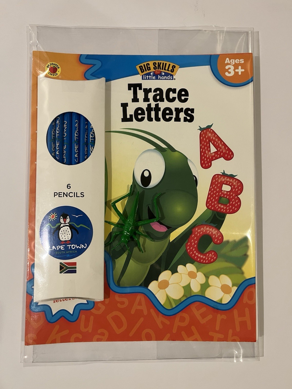 Big Skills for Little Hands TRACE LETTERS Workbook ‘Cape Town’ Pencils & Toy NEW