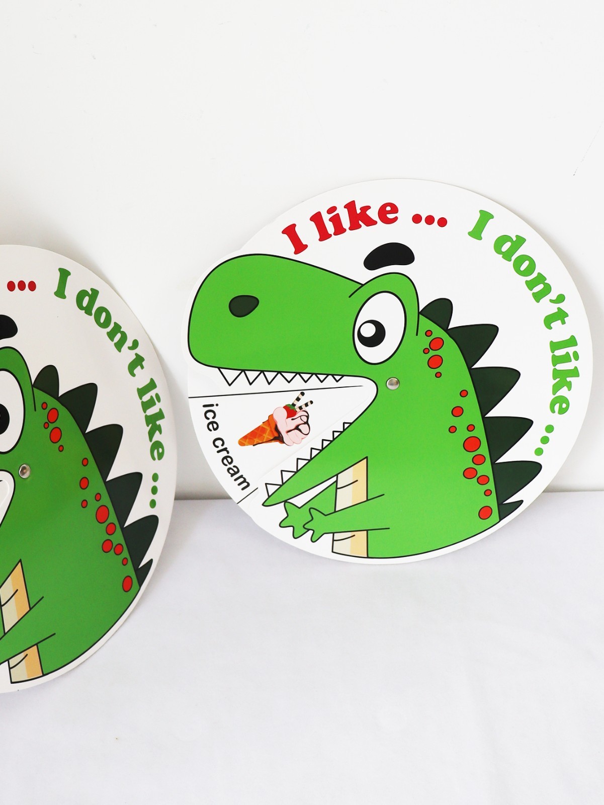Dinosaur Food Spin Wheel 1Pc Educational Reading Game Toy Preschool Kids