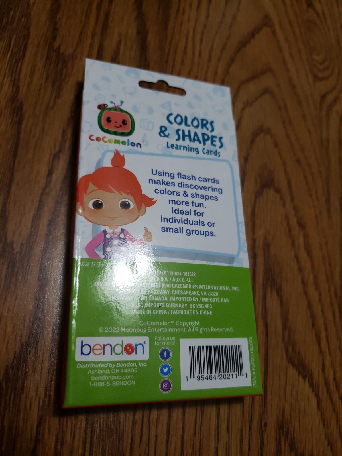 Cocomelon 36 Learning Flash Cards Colors & Shapes Toddler Preschool Bendon New