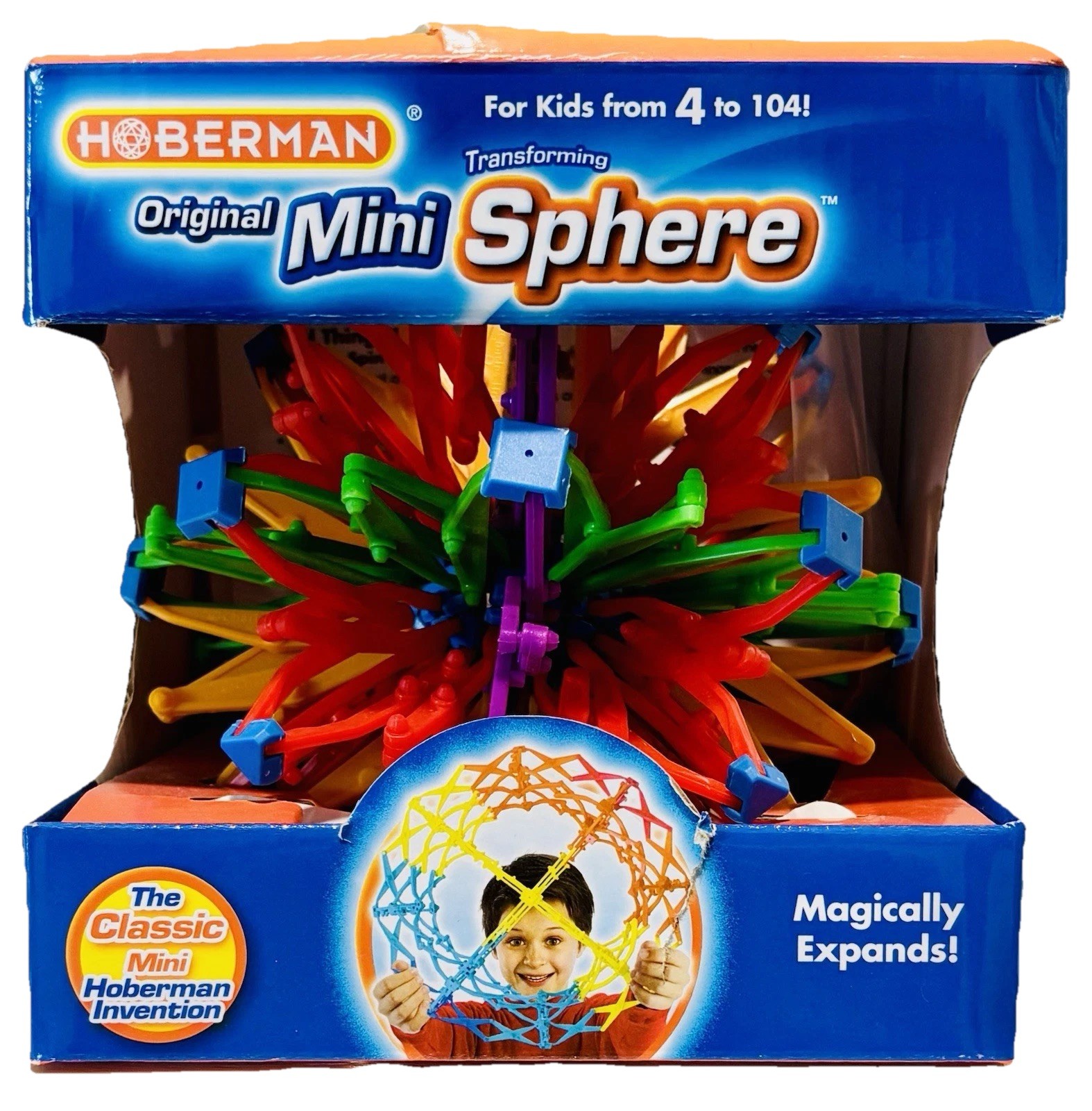 Hoberman Expanding Rainbow Mini Sphere Toy STEM Breathing Exercises 5.5”x 12” LN