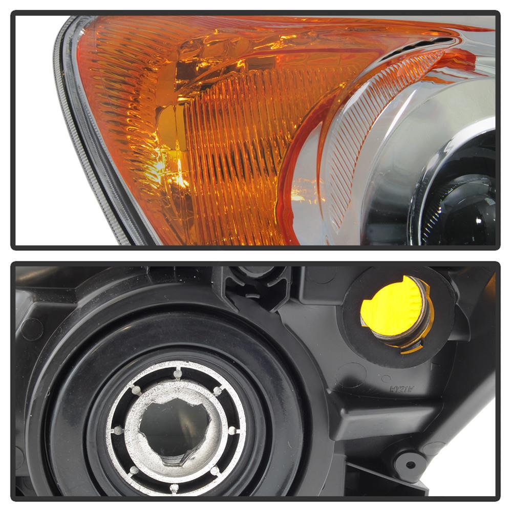 2009-2012 Toyota Rav4 Headlight Assembly Chrome Housing Amber Corner Pair