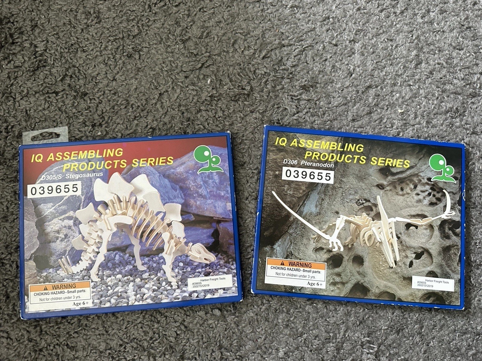 Vintage 3D Wooden Dinosaur Skeleton Puzzles IQ Assembling Products LOT Of 2 NEW