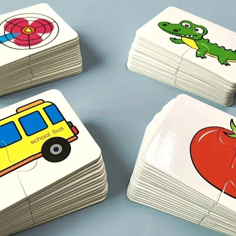32 Pcs Enlightenment Card Matching Puzzle Education Cartoon Boys and Girls Toys