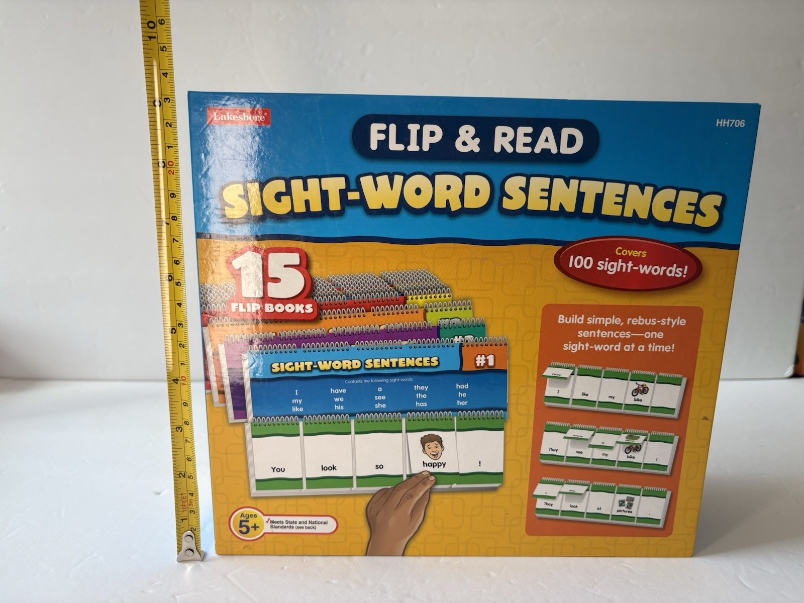 Lakeshore Flip & Read 100 Sight Word Sentences 15 Flip Books Complete VGC HH706