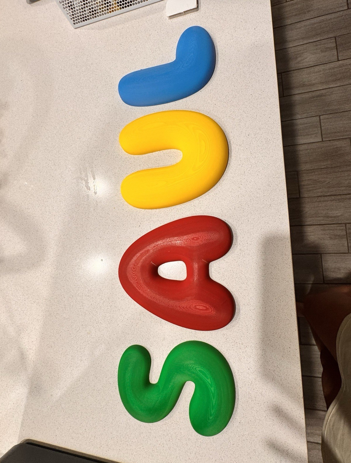 4 Letters Multicolor Plastic Alphabet Letters bubble decor