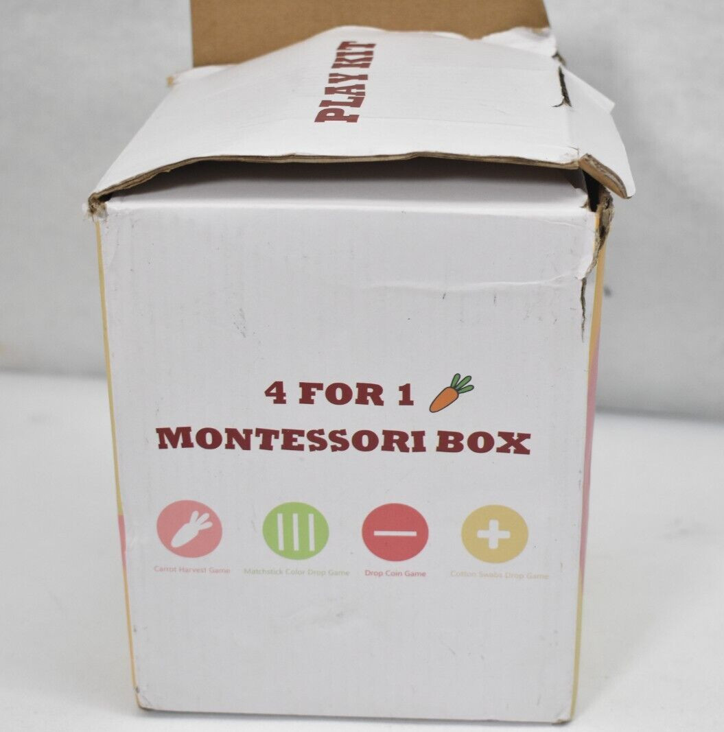 Adena Montessori 4 In 1 Play Kit box Cotton Swag Board Fine Motor Skills Game