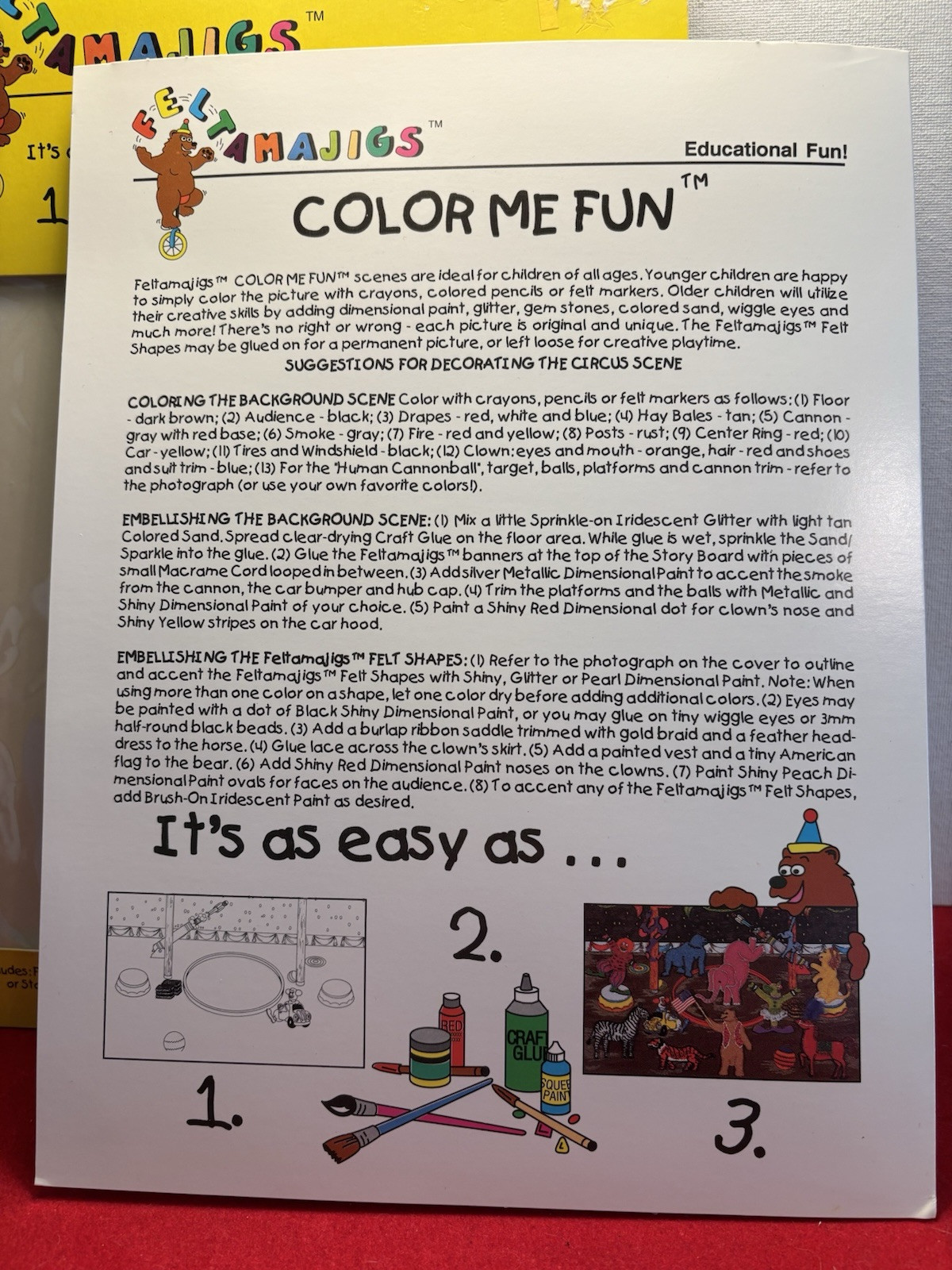 Feltamajigs Color Me Fun Educational Fun HERE COMES the CIRCUS Complete Package