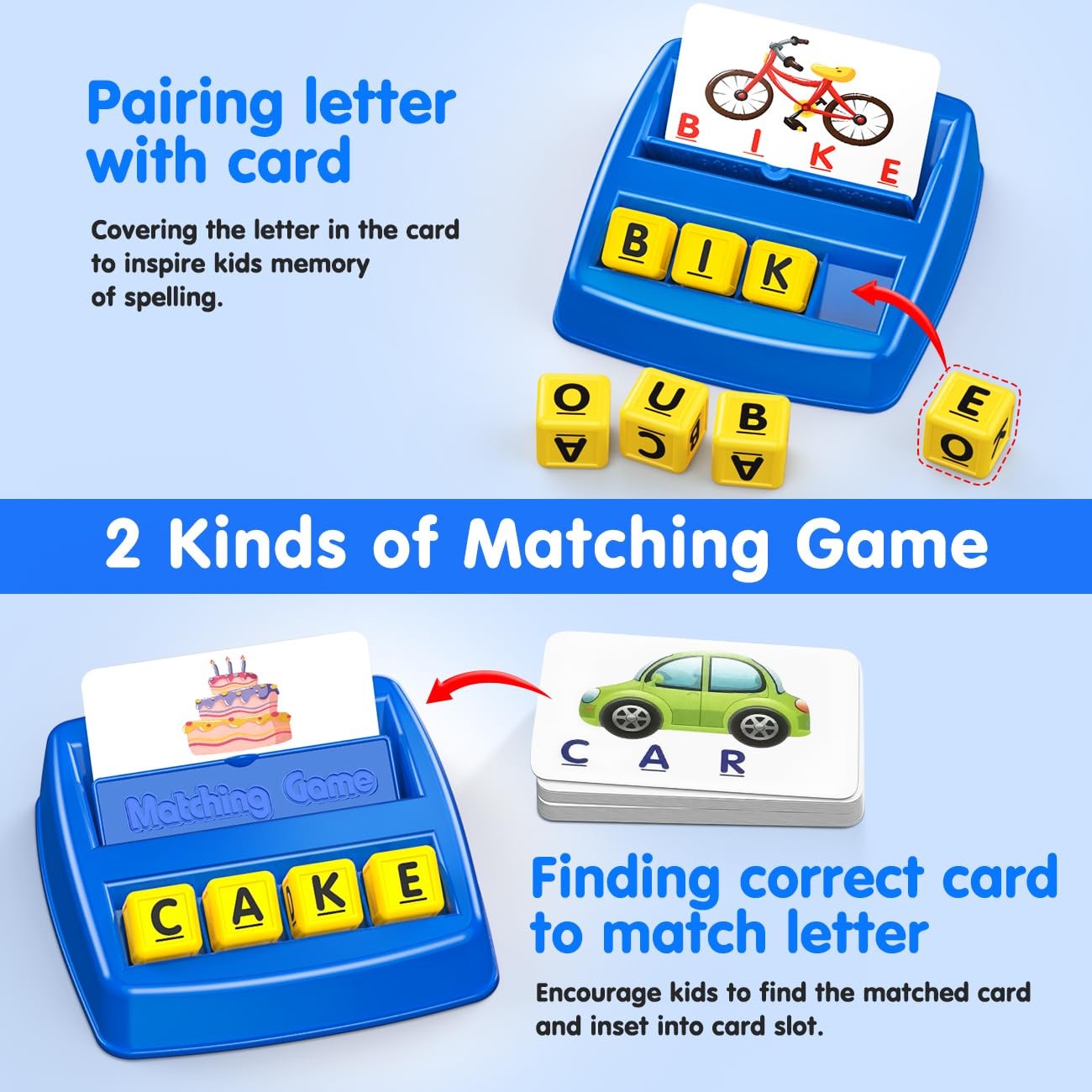HahaGift Educational Toys for 3-5 Year Old Boy Girl Gifts, Medium, Blue