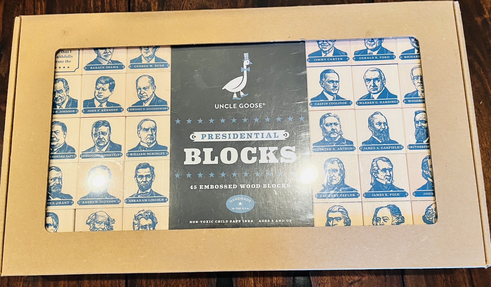 Uncle Goose Presidents of United States Wood Blocks Set – Unopened