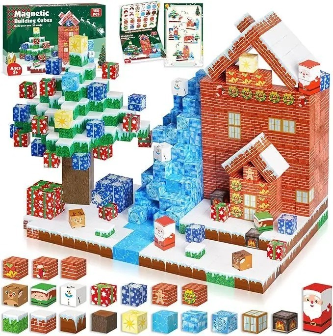 100PCS Magnetic Blocks Building Toy STEM Montessori Kids Ages 3-10 Set