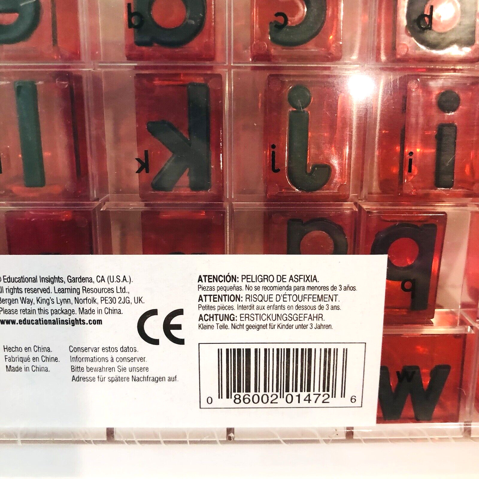 See and Stamp Lower Case Alphabet Transparent Stamps Educational English 4+ NEW